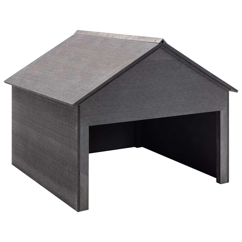 Robot cortacésped garaje gris 80 x 80 x 70 cm WPC cortacésped protección para estación de carga jardín refugio resistente a la intemperie duradero
