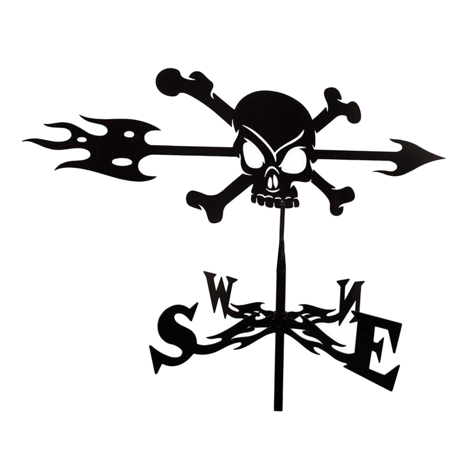 Weather Vane Yard Wind Direction Indicator Kit Bracket Weathervane Skull
