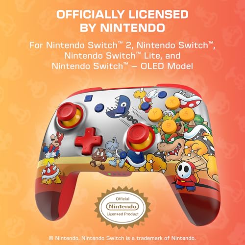 Image of Turtle Beach Rematch Wireless Gaming Controller: Koopa Troop, Switch 2 | Nintendo Switch OLED, TMR Thumbsticks, Rechargeable 40-Hr Battery, 2 Mappable Back Buttons, Motion Controls, Koopa Troop