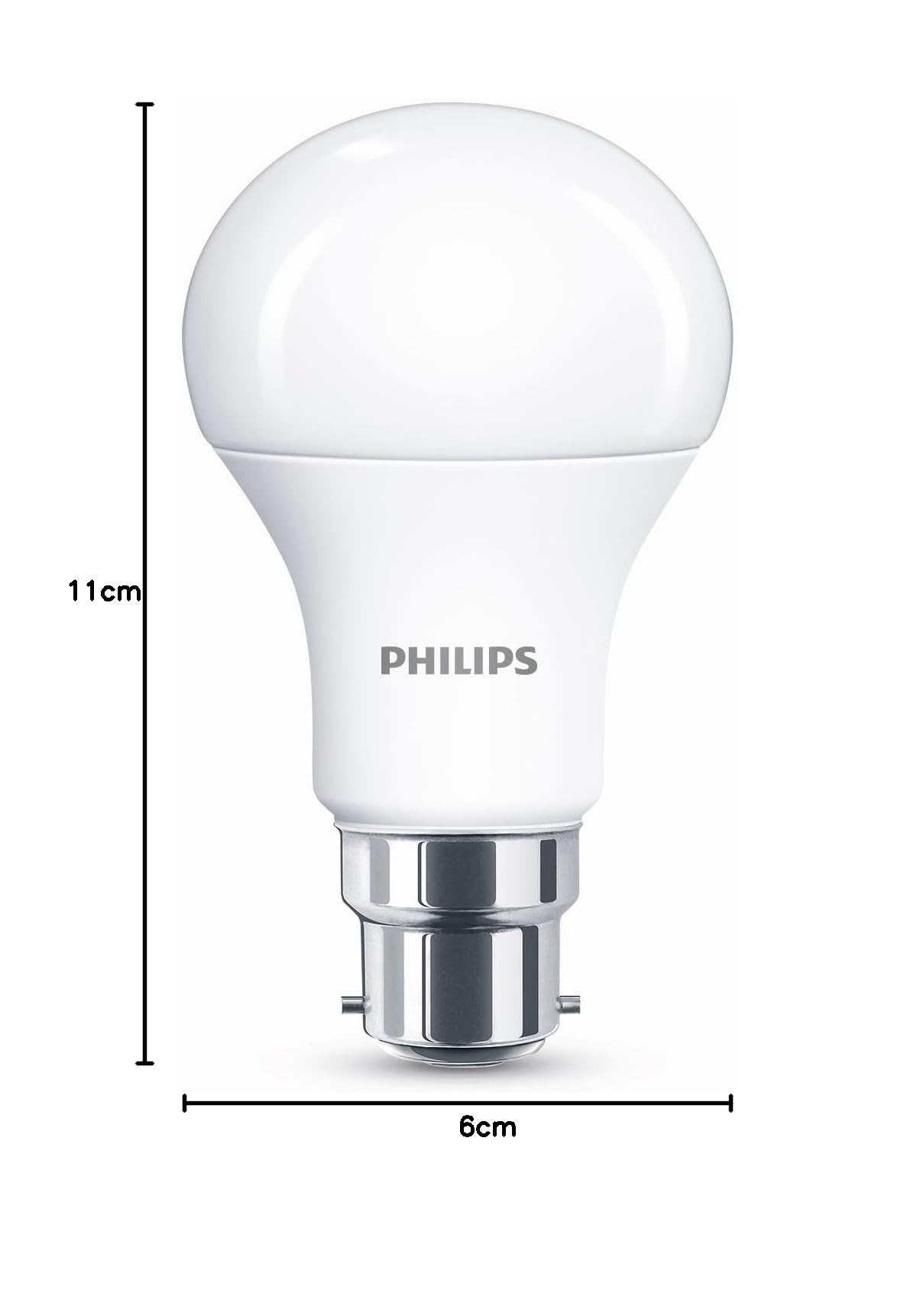 Philips ampoule LED Equivalent 75W B22 Blanc chaud, Non dimmable, Plastique, Lot de 6