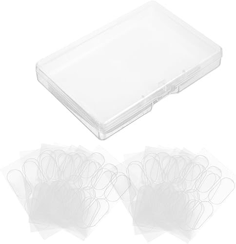 Parches de silicona, 60 unidades, adhesivos para los oídos, cosméticos transparentes verticales, parches para los oídos, cinta de maquillaje,