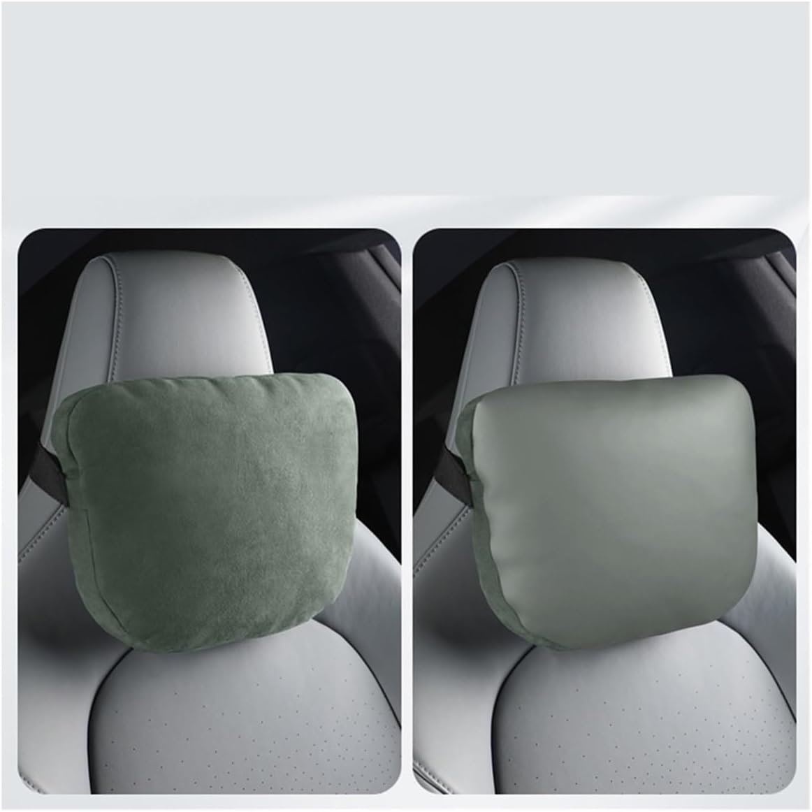 Car Headrest Neck Pillow Suede Fabric Car Neck Headrest Pillow Car Seat Pillow Rest Headrest Memory Foam Headrest(Carbon black 1pcs)