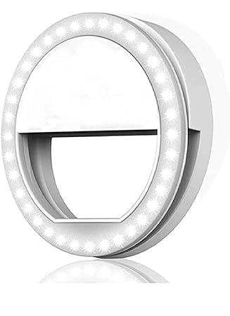 Portable LED Ring Selfie Light for All Smartphones, Tablets etc.