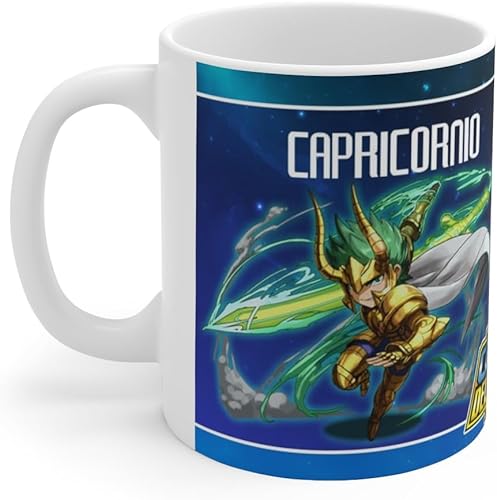 Capricornio, Los Caballeros del Zodiaco, cerámica 11Oz
