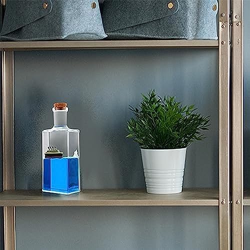 Image of Unsinkable Boat Anime Pirate Ship in a Bottle Box, Cruise Ship Fluid Drift Bottle Non Sinking Ship Model Decorations Desk Decor Ornaments for Boys Girls Fans Gifts (Blue-a)