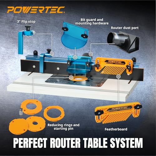 POWERTEC Router Table w/Metal Stand and Fence
