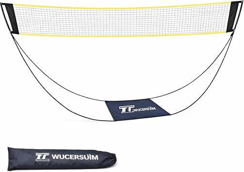 Portable Foldable Badminton Net for Badminton Tennis | Volleyball, Sturdy frame, easy to assemble, with a net bag, suitable for indoor and outdoor sports, quick to set up