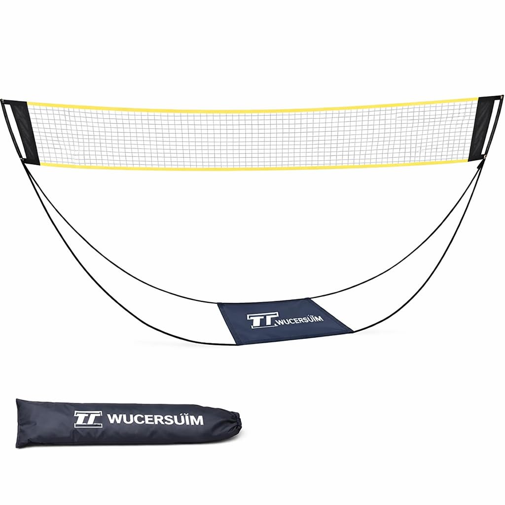 GREENSAPPIRE Portable Foldable Badminton Net for Badminton, Tennis, and Volleyball – Sturdy frame, easy to assemble, comes with a net bag, suitable for indoor and outdoor sports, quick to set up