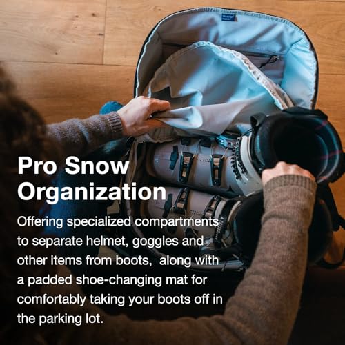 Osprey Mountain Bound Ski & Snowboard Boot Bag - Backpack with AirScape™ Technology and Padded Structure - Premium Winter Luggage with Shoe Changing Mat, Black by Osprey - Image 5
