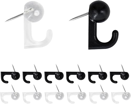 Miniatura 5 de Juego de 50 pines de corcho con gancho para almacenamiento, perfecto para tablones de anuncios, pizarras blancas, mapas, fotos, fijación de fotos,