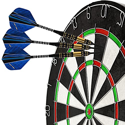 GOOSO Professional Steel Tip Darts Set | 24g/22g/20g/18g Brass Barrel with 12pcs Dart Flights + Dart Sharpener + Magnetic Case + Darts Tool (8 Pack) - Thumbnail 6