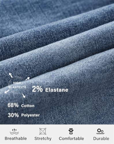 Image of roswear Women's Wide Leg Jeans Casual High Waisted Stretch Baggy Loose Denim Pants