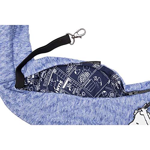 Bolsa Sling Zooz Pets Snoopy Jumping Azul Royal