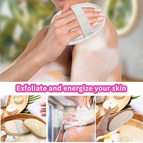 3 Pack Loofah Sponge Exfoliating Body Scrubber Body Scrubbers For Use In Shower Natural Loofah,Sponge Lathers Well, Long Lasting, More Gentle And Skin-Friendly Than Polyester Brushes #TOP2