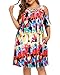 Pinup Fashion Plus Size Sundresses Women Summer Tie dye Resort Cold Shoulder Beach Swim Cover Up Casual Hawaiian Tank Sun Dress Pockets