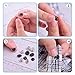 100 Sets Metal Snap Buttons, Sew-On Snaps Fasteners Press Studs Buttons for Sewing Clothing, Jeans, Jackets, 8 mm and 10 mm, Black and Silver