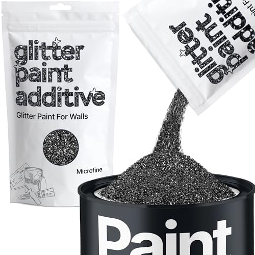 Hemway Glitter Paint Additive 100g Microfine Black Metallic Flakes
