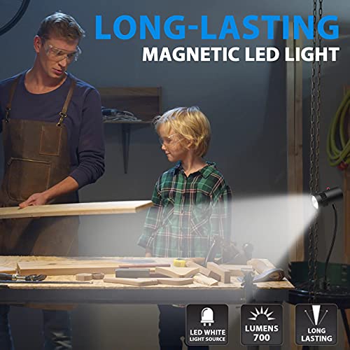 Derseco Magnetic Led Light Flexible Work Light With Flexible Gooseneck And Adsorbable Magnetic Base Machine Tool Lamp For Work Bench, Auto Repairing, Grill Light, Cnc Machine Lighting #TOP4