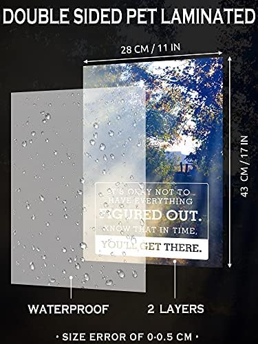 Outus 9 Pieces Inspirational Quote Wall Art Motivational Posters Quote Words Saying Wall Poster Painting Motivational Wall Art Inspirational Posters with Glue Point Dots, 17 x 11 Inch