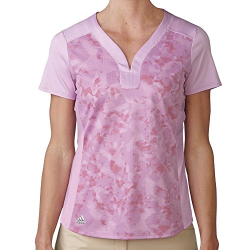 Adidas Golf Women's Golf Tour Bonded Mesh Polo Shirt, Wild Orchid, Medium #TOP24