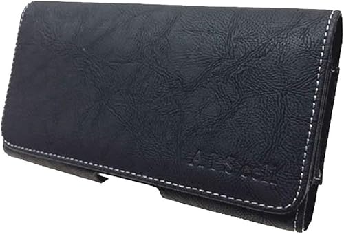 Miniatura 2 de AIScell Funda con clip para cinturón para Edge (2022), Moto Z4, Z3, One Zoom, Action, Hyper, G7 Plus, G7, RevVLRY+ Funda de piel de gamuza negra