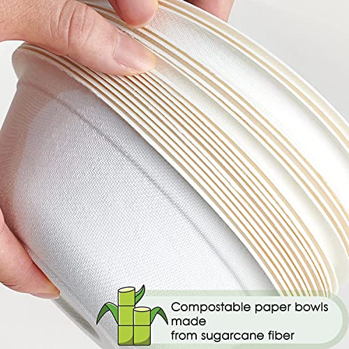 Cuencos ecológicos compostables YBCPACK de 12oz para tus barbacoas y pícnics 4