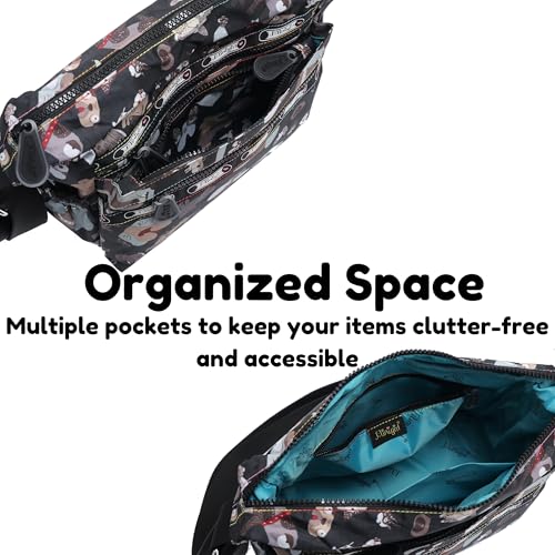 Womens Crossbody Bag Purse Lightweight Nylon Travel, Work Daily Use Multi-Pocket, Adjustable Strap Shoulder Tote Bag3