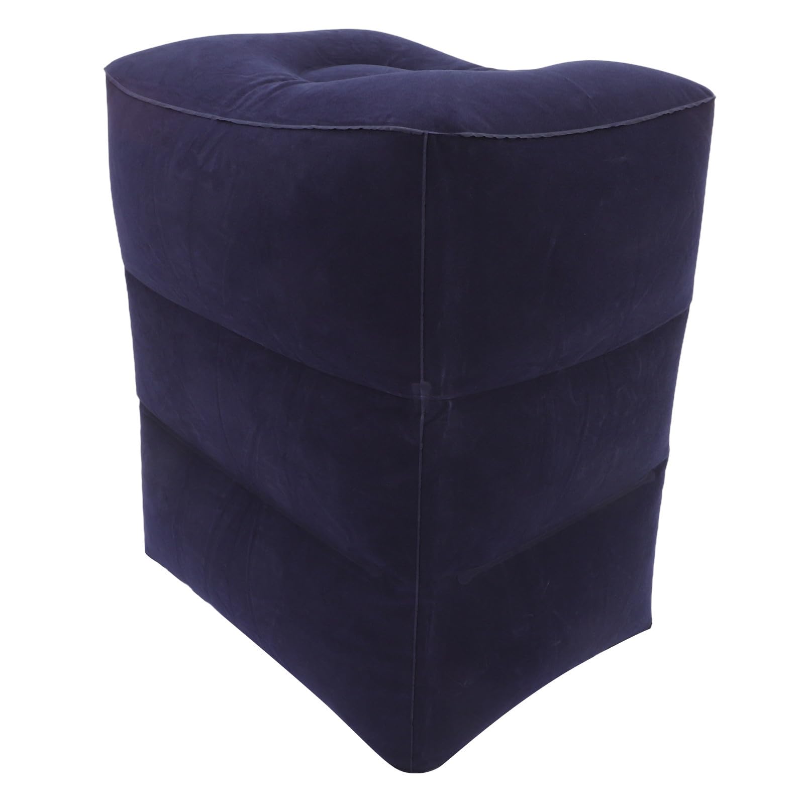 Reposapiés Inflable Portátil para Oficina y Viajes en Ajustable, Cojín Ergonómico de PVC y Felpa, Soporte Suave y Cómodo para Aliviar la Fatiga