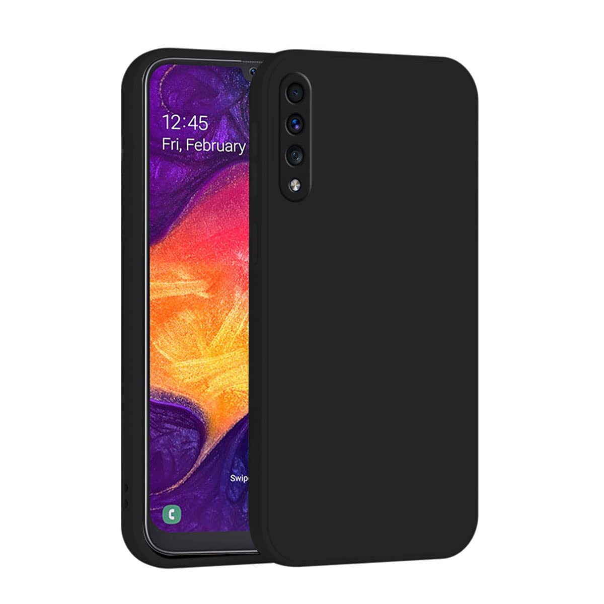 LIRAMARK Silicone Soft Back Cover Case for Samsung Galaxy A50 / A50s / A30s (Black)-picture-44