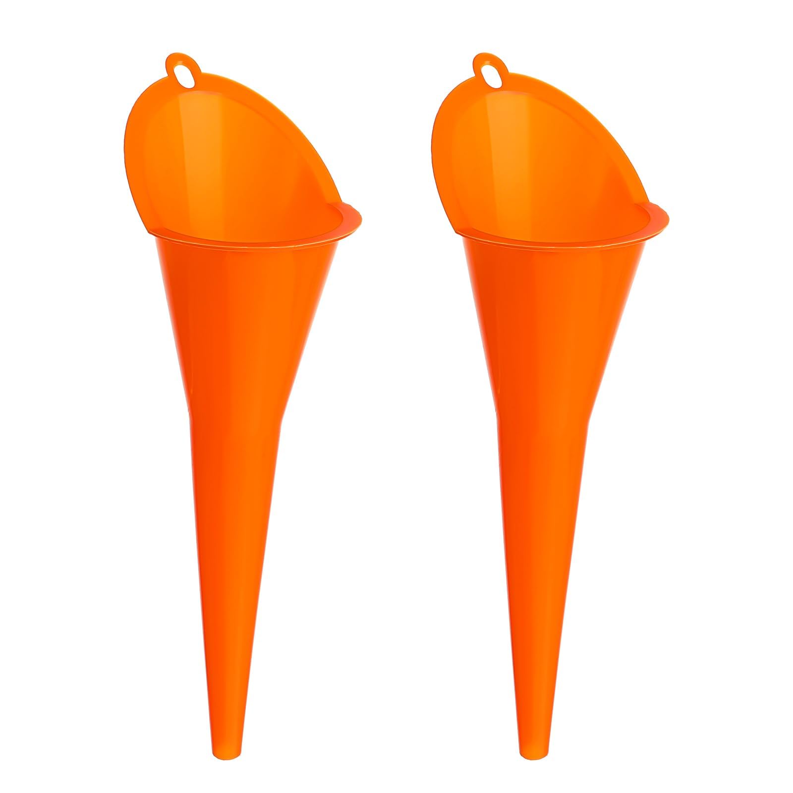 2 Stück Öltrichter Einfülltrichter Mehrzweck Trichter zum Auffüllen Universal Auto Benzin Kraftstoff Trichter Kunststoff mit Langem Hals von Autoölen, Schmiermitteln, Motorölen,Wasser (Orange)