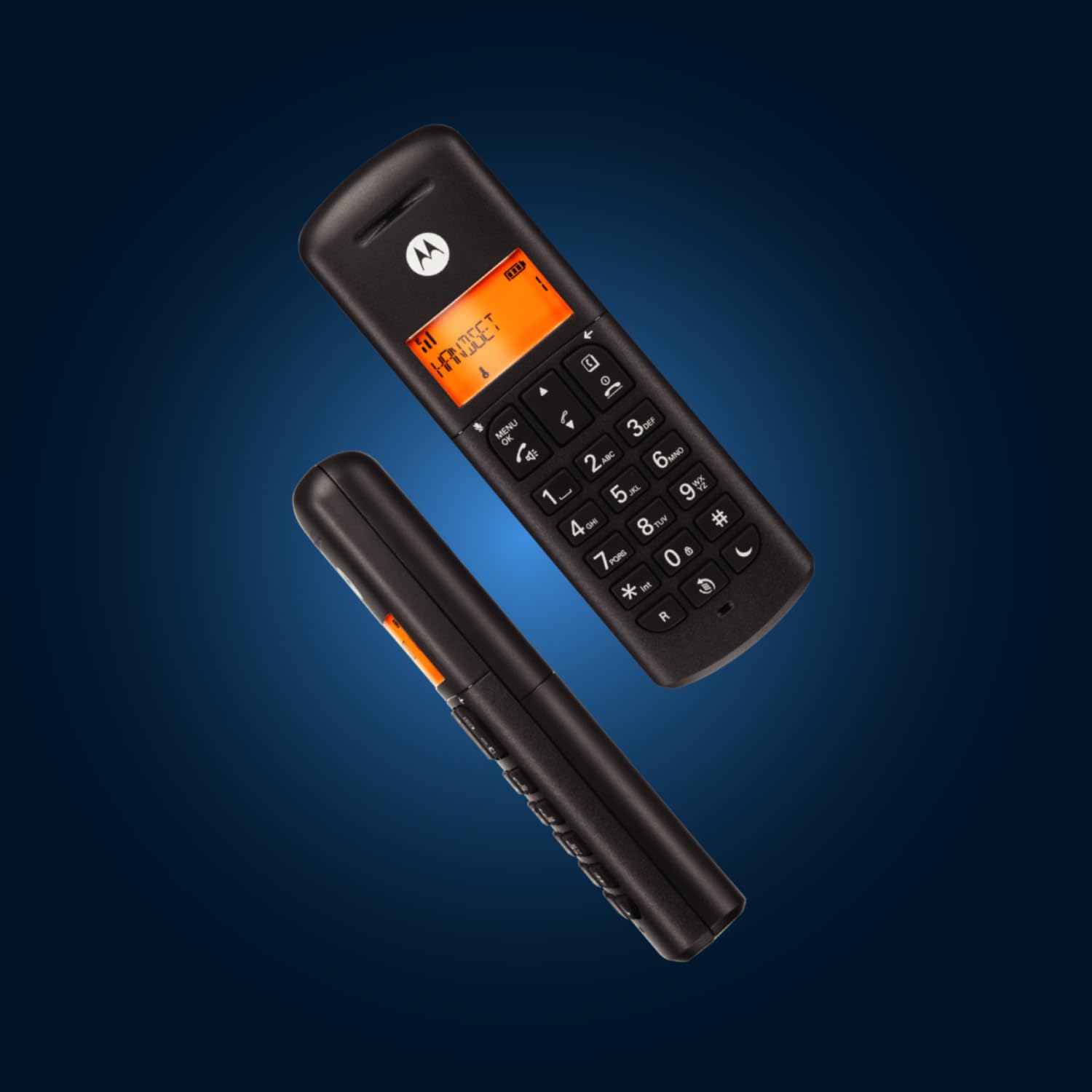 Motorola Voice - E212 2 Telefoni Cordless Digitali con Segreteria Telefonica, Fino a 12 Minuti di Registrazione Segreteria, Intercettazione Chiamate, Tasto Non Disturbare, Nero