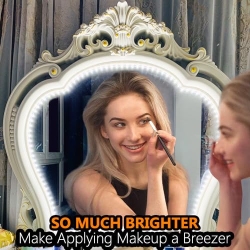 SANSUN LED Vanity Mirror Lights for Makeup Dressing Table Vanity Set, Zigzag 4m Flexible LED Strip Light, Non-Dimmable (Mirror Not Include) - Cosy Home Interiors SANSUN LED Vanity Mirror Lights for Makeup Dressing Table Vanity Set, Zigzag 4m Flexible LED Strip Light, Non-Dimmable (Mirror Not Include) - Image 5