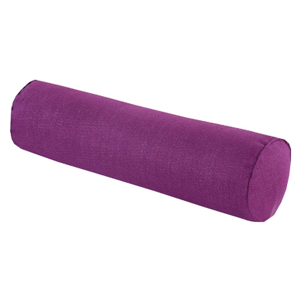 Aowufan Solid Color Round Neck Pillow Candy Pillow Long Leg Pad Foot Pillow Throw Pillow Cervical Pillow Cylindrical Sofa Cushion (Purple, 15.75