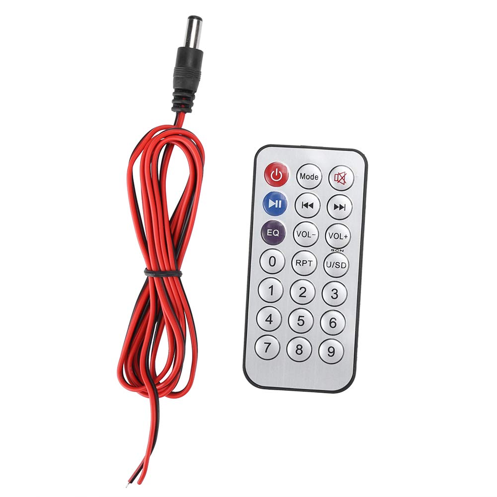 Sutinna Amplificador de Potencia, Audio estéreo FM para Coche con Bluetooth HiFi con Cable de Fuente de alimentación Reproductor Digital con Control Remoto para Ordenadores domésticos