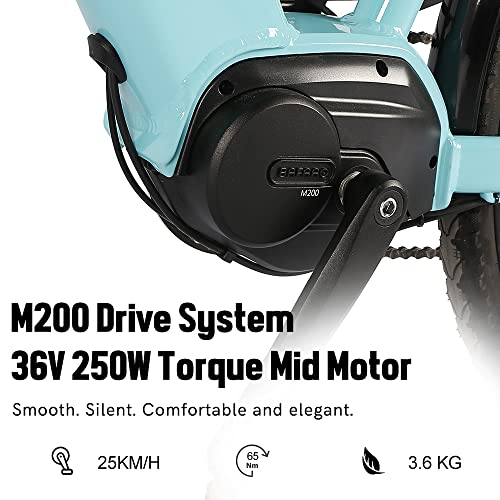 Accolmile 28 inch 700C dames Stads-Ebike met 250W M200 Koppel Middenmotor, Urban Trekking Elektrische Fiets Pedelec voor… - Afbeelding 5