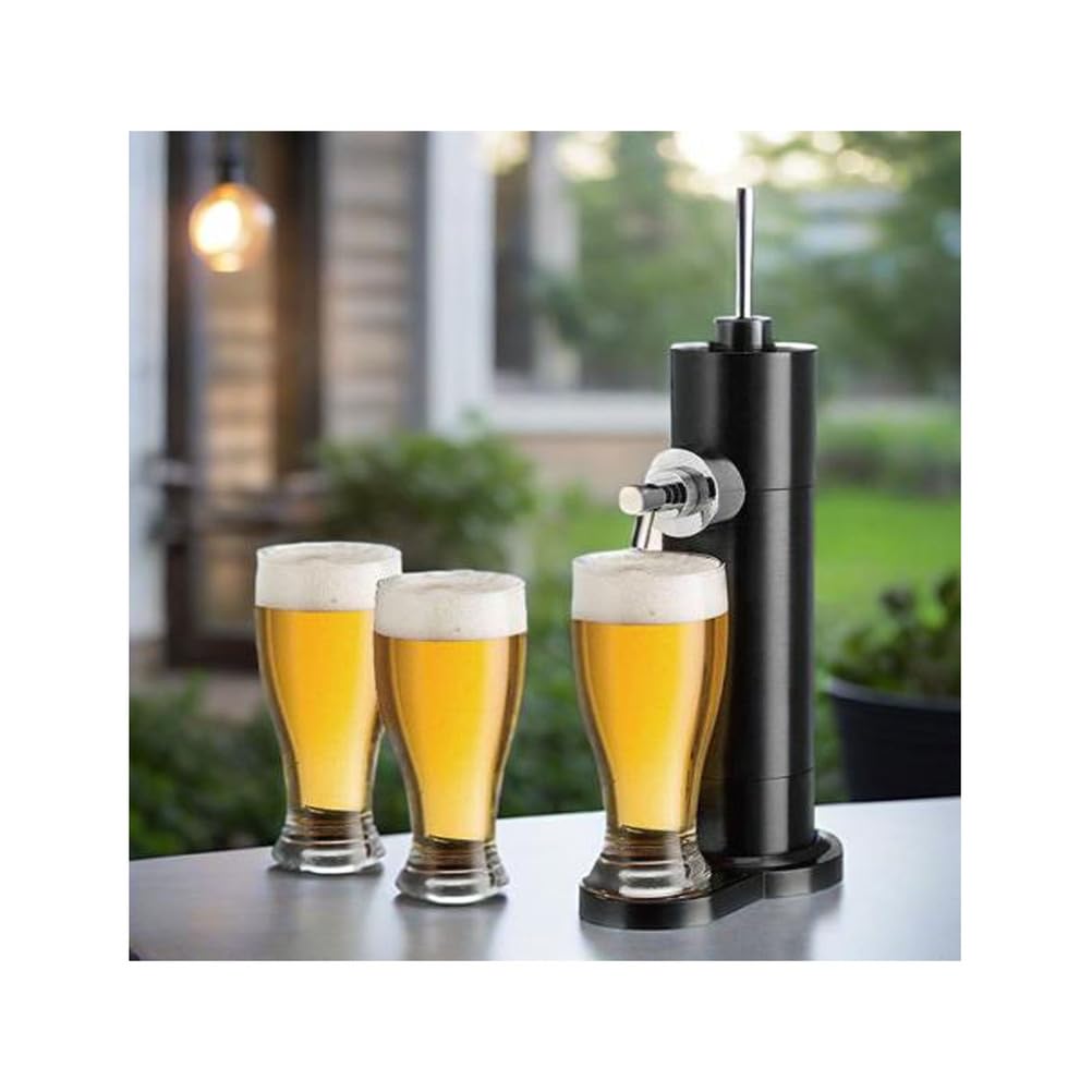 ultrasónico Dispensador de Cerveza, Maquina De espumante De Cerveza, Dispensador Grifo De Cerveza para Latas, Regalo para Los Amantes De La Cerveza,Negro