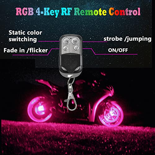 Image of RGB RF Remote Dual Controller for Motorcycle LED Strip Light,18 Kinds of Static Color and 20 Dynamic Mode Music Brake Funciton