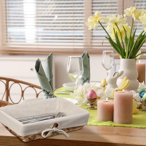 Set de 3 paneras Relaxdays de estilo escandinavo con forro textil crema 3