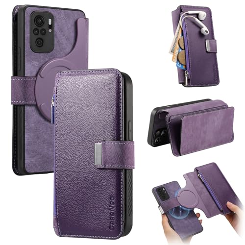 ^܂肽ݎgѓdbA[}[ Xiaomi Redmi Note 10 4GΉP[XAJ[hz_[tEHbgJo[A2 in 1 PUU[tbvAO\ȃ}OlbgX^hARFIDubLOAϏՌ(Purple)