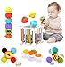 Morkka Lot de 12 Jouets Montessori pour garçon et Fille, trieur de Formes pour bébé, avec 3 Jouets à Ventouse et Labyrinthe de Perles, Jouets d'apprentissage précoce pour Les Tout-Petits de 1 à 3 Ans