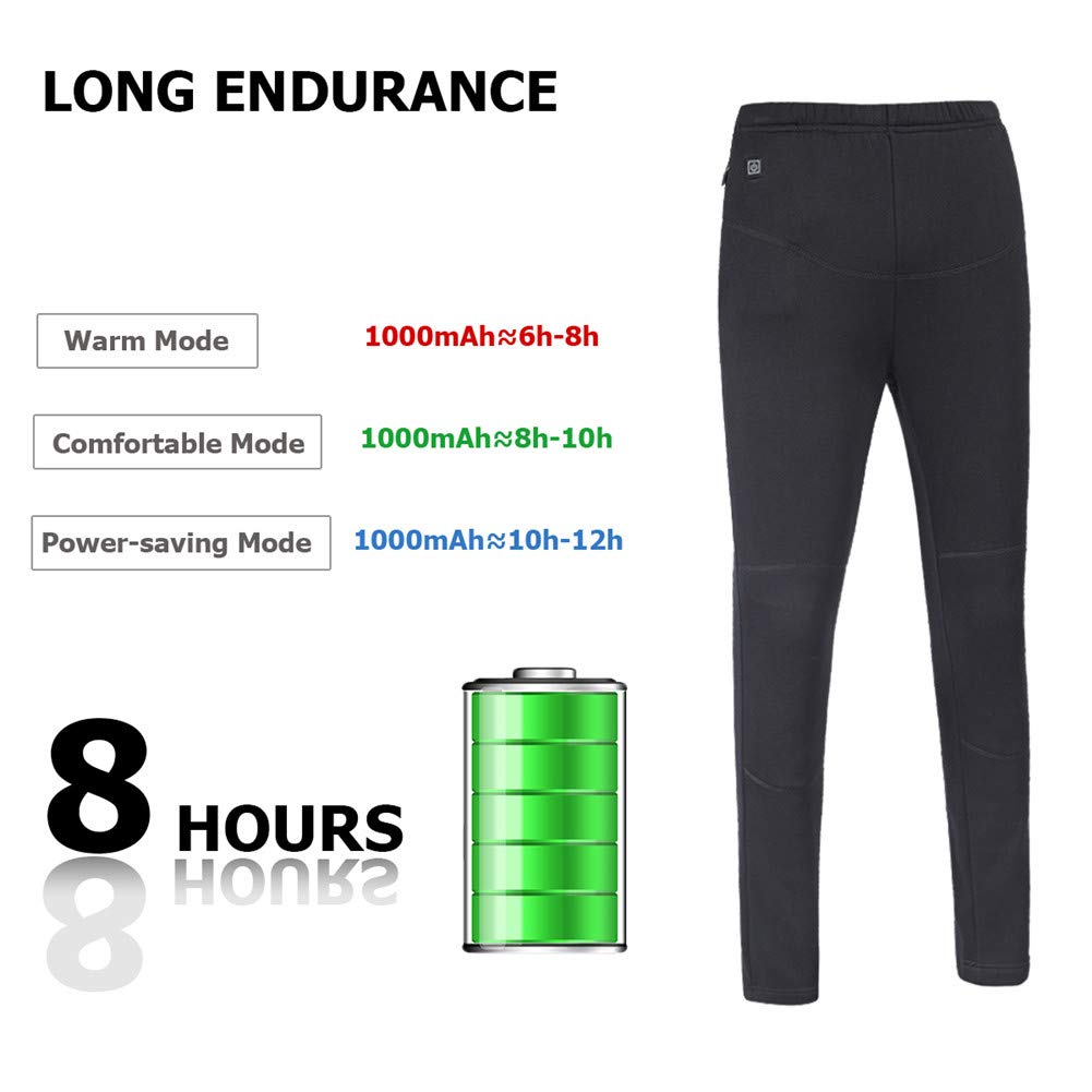 Pantaloni Riscaldati USB Pantaloni Intimo Caldi Leggings Lavabili Pantaloni Addensati Riscaldamento Intelligente Ricaricabile per Ciclismo Sci Alpinismo,Femmina,4XL