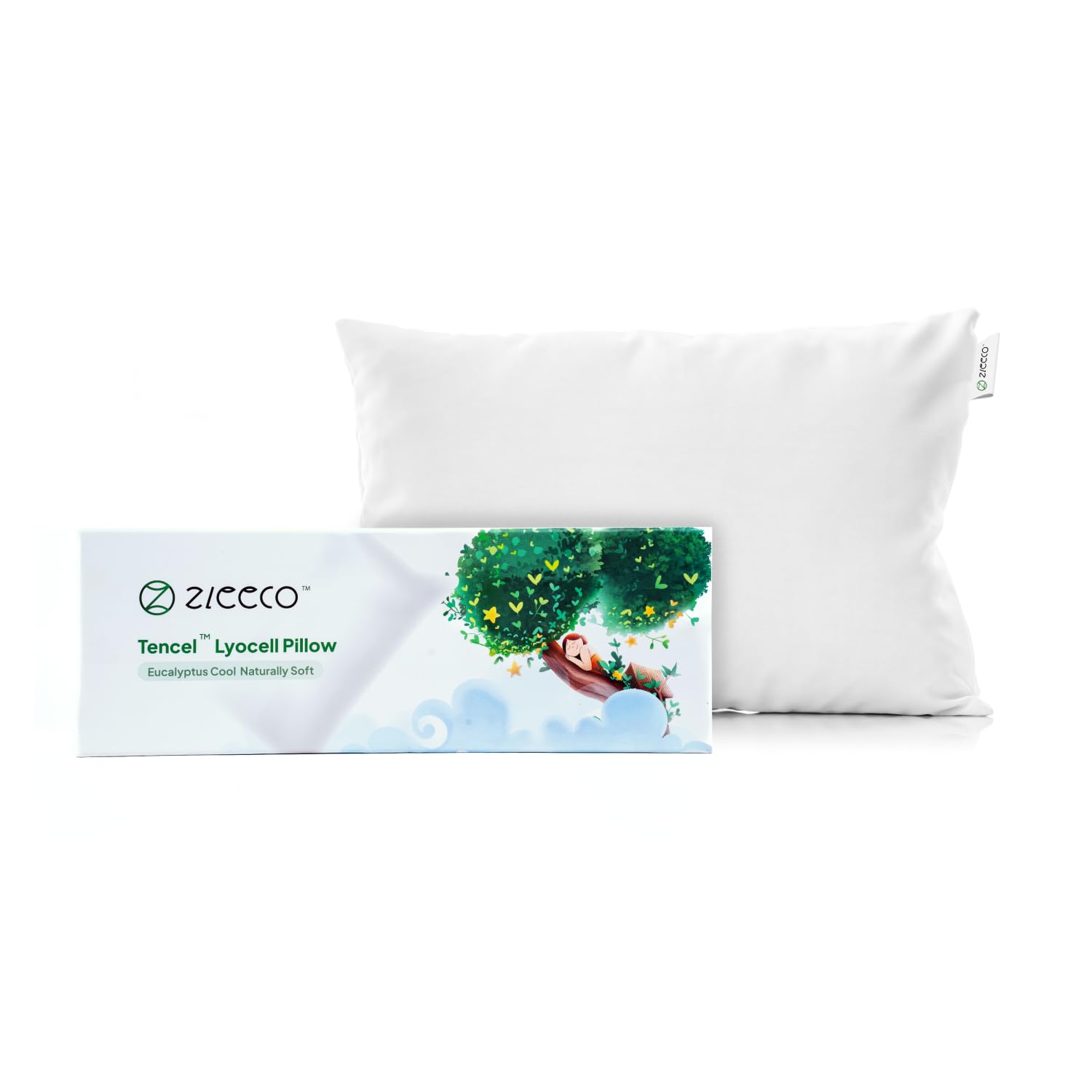 Zleeco Organic Tencel Lyocell Toddler Pillow Set (13x18) - Cooling, Hypoallergenic & Machine Washable - View #7
