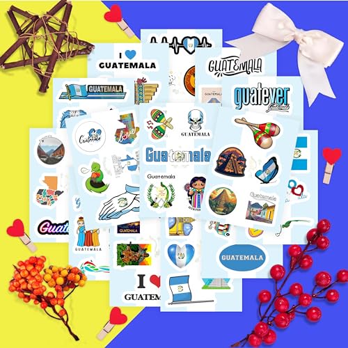 Stickers vinyle imperméable Guatemala résistants pour bouteille d'eau - 6