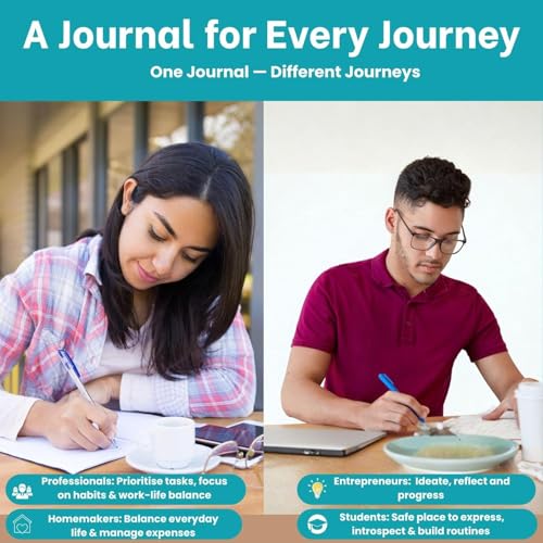 Image of Balance Your Life - 2026 Daily Journal and Planner for Adults | Work-Life Balance | Wellness & Habit Tracker | Boost Productivity | Mental Wellbeing | Undated Pages | 4-Month Program (Peach Mist)