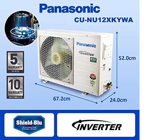 Image of Panasonic 1 Ton 5 Star Wi-Fi Inverter Split Air Conditioner (White)