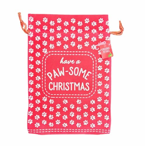 Pet Cat Dog Christmas Reusable Sack/Bag 43 x 30 cm Xmas Drawstring