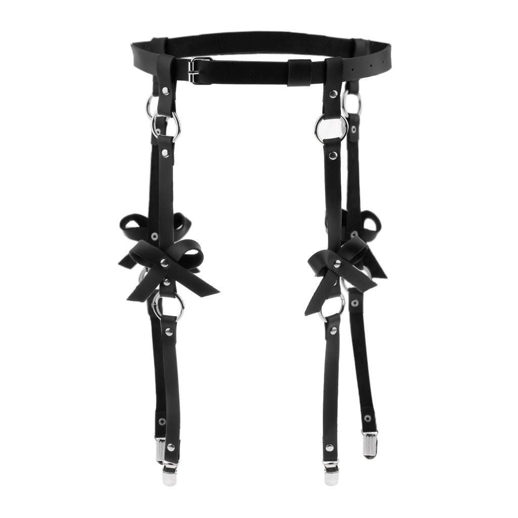 Women Punk Leather Adjustable Body Harness Waist Garter Belt Costume Black S|Clothing, Shoes & Accessories | Womens Clothing | Intimates & Sleep | Garter Belts-image-38