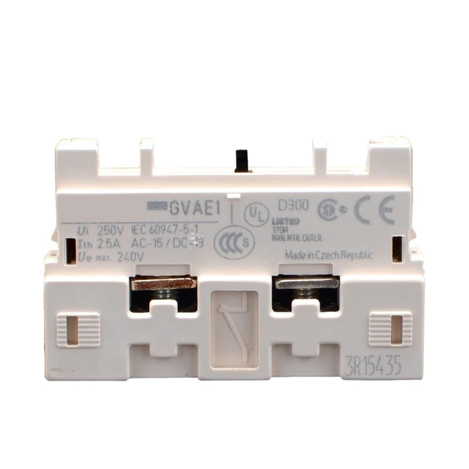CLBSWYEJK Motor Circuit Breaker Auxiliary Contact GVAE11 Motor Protector Formal Contact 1 Normally Open 1 Open 1 Closed(GVAE1 front)
