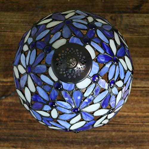 新品未使用　ステンドランプ ライト　スタンド　卓上　青 ブルー 水色 ハナハナ 新品未使用 ステンドランプ ライト スタンド 卓上 青 ブルー