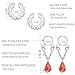 THUNARAZ 4Pairs Stainless Steel Fake Nipple Rings for Women Non-Piercing Dangle Nipplerings Faux Body Piercing Jewelry